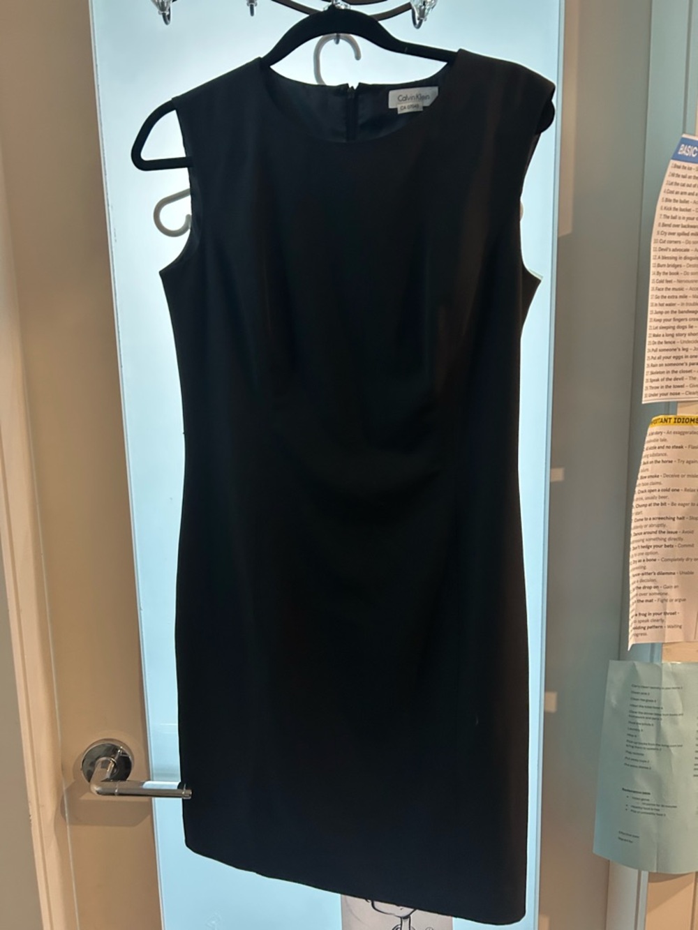 Calvin Klein Black Sleeveless Shift Dress